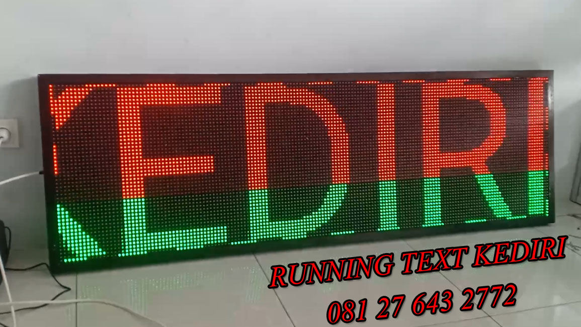 <p>Jasa pembuatan running text untuk sekolah dan instansi di seluruh Kediri Blitar Tulungagung Nganjuk Jombang dengan harga murah dan hemat biaya. Dengan menggunakan running text media informasi dapat lebih akurat tersampaikan kepada masyarakat.</p>